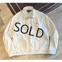 ビンテージ【POLO GOLF】【ポロゴルフ】【ラルフローレン】【RALPH LAUREN】【ベージュ】【ポリエステル】【プルオーバーブルゾン】【サイズＬ】 