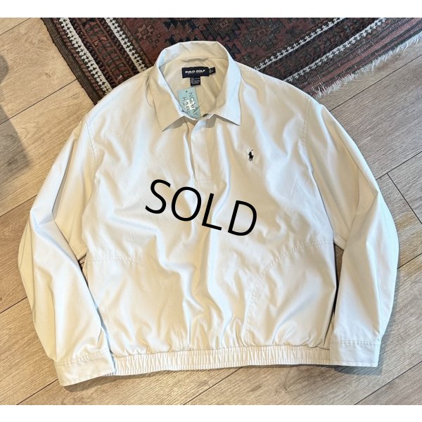 画像1: ビンテージ【POLO GOLF】【ポロゴルフ】【ラルフローレン】【RALPH LAUREN】【ベージュ】【ポリエステル】【プルオーバーブルゾン】【サイズＬ】 