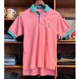 画像1: 〜90's【USA製】【ラルフローレン】POLO RALPH LAUREN 【ピンク×ターコイズ】【ポロシャツ】【サイズＬ】 <br> (1)