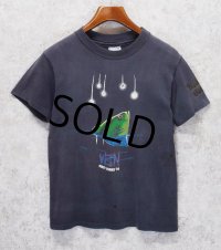 【80's】【USA製】【ビンテージ】【Hanes】ヘインズ【黒】【WEBN fireworks】【魚】プリント【Tシャツ】【サイズM】 