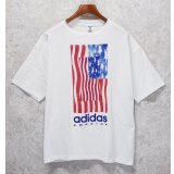 【デッドストック】90's~【USA製】【ビンテージ】【ADIDAS】アディダス【白】ロゴ入り【Tシャツ】【サイズＸＬ】 