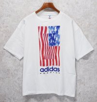 【デッドストック】90's~【USA製】【ビンテージ】【ADIDAS】アディダス【白】ロゴ入り【Tシャツ】【サイズＸＬ】 