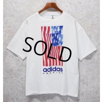 【デッドストック】90's~【USA製】【ビンテージ】【ADIDAS】アディダス【白】ロゴ入り【Tシャツ】【サイズＸＬ】 