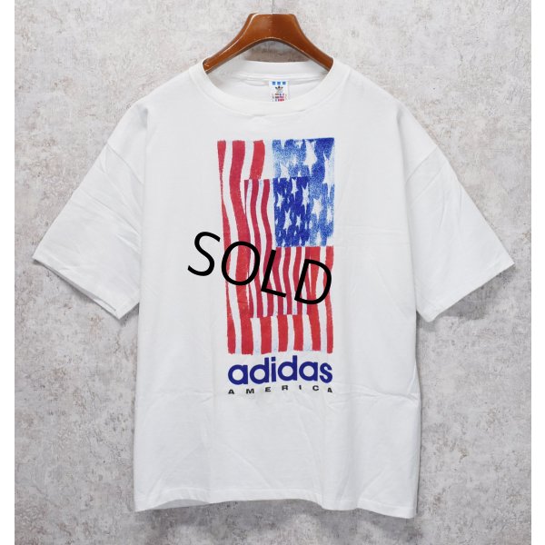画像1: 【デッドストック】90's~【USA製】【ビンテージ】【ADIDAS】アディダス【白】ロゴ入り【Tシャツ】【サイズＸＬ】 