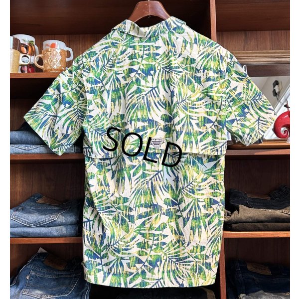 画像3: 【コロンビア】【Columbia】ビンテージ【PFG】草 葉 総柄 緑【半袖フィッシングシャツ】【サイズＳ】 