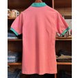 画像2: 〜90's【USA製】【ラルフローレン】POLO RALPH LAUREN 【ピンク×ターコイズ】【ポロシャツ】【サイズＬ】 <br> (2)