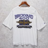 90's【USA製】 ビンテージ【LOGO７】BRICKYARD400【ブリックヤード400】白【Tシャツ】サイズXL 