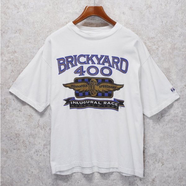 画像1: 90's【USA製】 ビンテージ【LOGO７】BRICKYARD400【ブリックヤード400】白【Tシャツ】サイズXL 