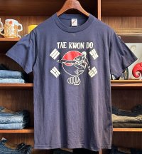 90's【USA製】ビンテージ【ジャージーズ】【JERZEES】【TAE KNOW DO】テコンドー 【紺】武術【Ｔシャツ】【サイズL】 