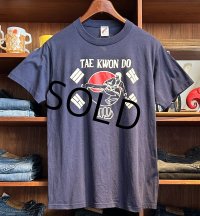 90's【USA製】ビンテージ【ジャージーズ】【JERZEES】【TAE KNOW DO】テコンドー 【紺】武術【Ｔシャツ】【サイズL】 