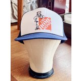 80's~【ビンテージ】【THE HOME DEPOT】ホームデポ【紺×白】【メッシュキャップ】【トラッカーキャップ】【キャップ】サイズフリー 