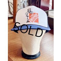 80's~【ビンテージ】【THE HOME DEPOT】ホームデポ【紺×白】【メッシュキャップ】【トラッカーキャップ】【キャップ】サイズフリー 