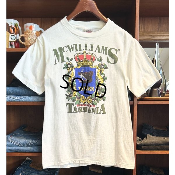 画像1: 90's 【USA製】ビンテージ【ONEITA】オニータ【MC WILLIAMS TASMANIA】【白】 Tシャツ 【サイズL】 