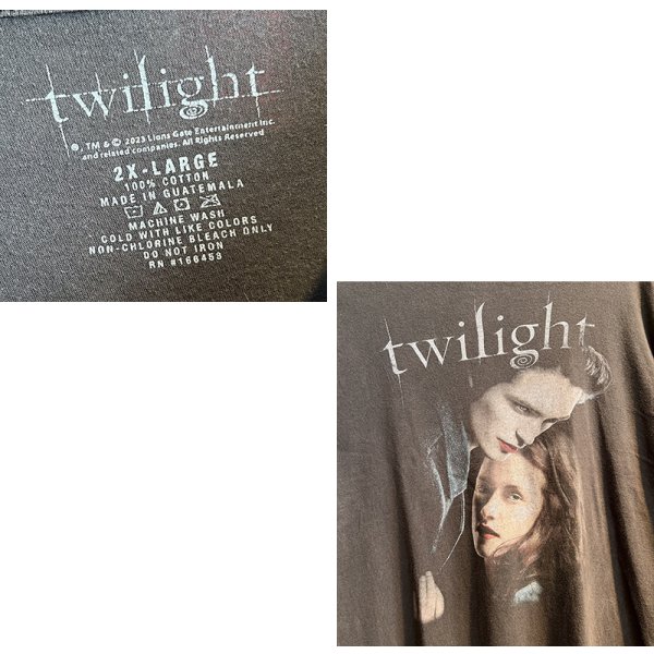 画像2: ビンテージ【TWILIGHT】トワイライト【黒】映画【Ｔシャツ】【サイズＸＬ】 