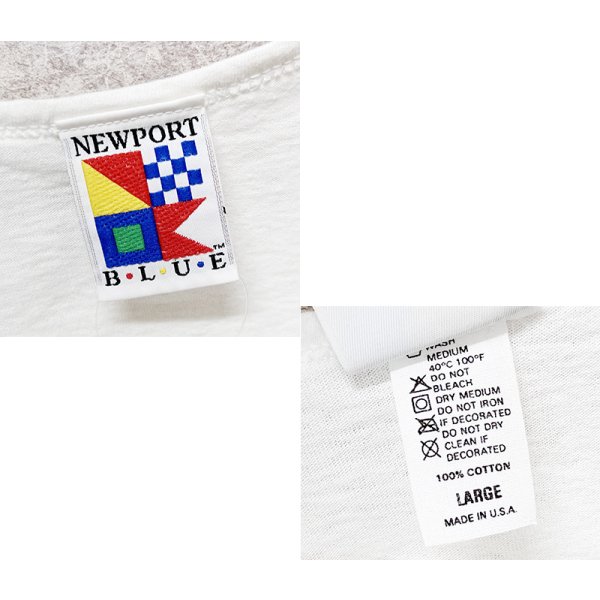 画像2: 【90's】【USA製】【ビンテージ】【ニューポートブルー】【NEWPORT BLUE】スプルースグース【白】タンクトップ【サイズL】 