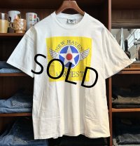 90's【USA製】【ビンテージ】【Lee】リー【NEW HAVEN AIRFEST】プリント【白】Tシャツ【サイズＸＬ】 