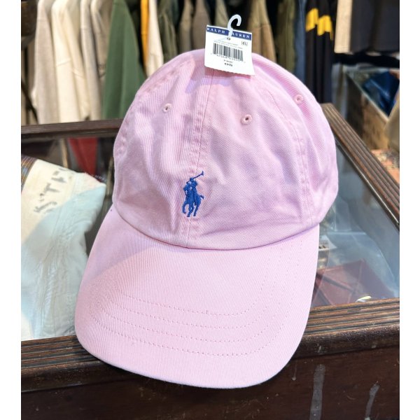 画像1: 未使用品 POLO RALPH LAUREN【ポロラルフローレン】【ピンク】ロゴキャップ【ベースボールキャップ】【サイズフリー】 