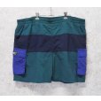 画像1: 【ビンテージ】【ＬＬビーン】【L.L.bean】【紺ｘ緑ｘ紫】クレイジーパターン【ショーツ】【ナイロンショーツ】スウィムショーツ【Ｌ／Ｇ】<br> (1)