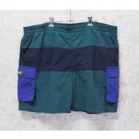 【ビンテージ】【ＬＬビーン】【L.L.bean】【紺ｘ緑ｘ紫】クレイジーパターン【ショーツ】【ナイロンショーツ】スウィムショーツ【Ｌ／Ｇ】 