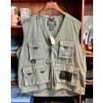画像1: 新品未使用【ビンテージ】【エディーバウアー】【オリーブグリーン】【ハンティングベスト】【フィッシングベスト】コットンベスト【サイズＬ】 (1)