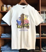ほぼ未使用!! 90's USA製【ビンテージ】【CLASSIC PLATINUM】Taking Pride in America 【VFW】白【Ｔシャツ】【サイズL】 