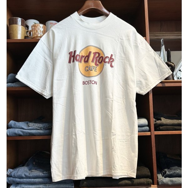 画像1: デッドストック 90's【USA製】【ビンテージ】【ハードロックカフェ】【BOSTON】白【Tシャツ】【サイズXL】 