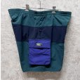 画像4: 【ビンテージ】【ＬＬビーン】【L.L.bean】【紺ｘ緑ｘ紫】クレイジーパターン【ショーツ】【ナイロンショーツ】スウィムショーツ【Ｌ／Ｇ】<br> (4)