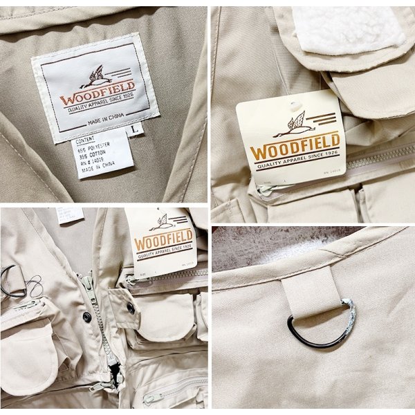 画像2: 新品未使用【ビンテージ】【WOODFIELD】【ベージュ】【ハンティングベスト】【フィッシングベスト】【サイズＬ】