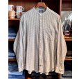 画像1: 90's【ビンテージ】【DOCKERS】ドッカーズ【チェック柄】バンドカラー【水色】立ち襟【コットンシャツ】【サイズＬ】<br> (1)