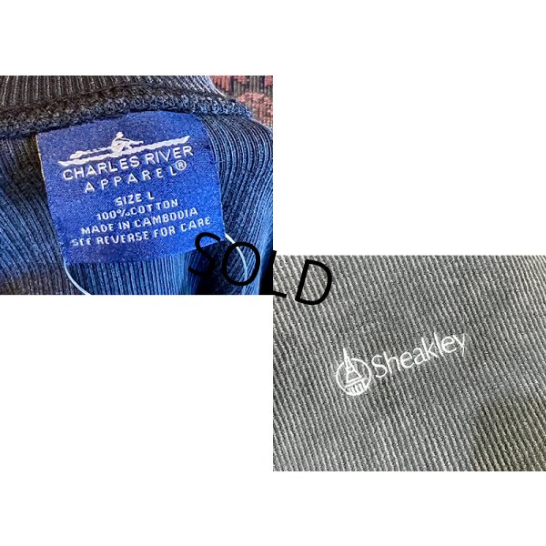 画像2: ビンテージ【CHARLES RIVER APPAREL Sheakley】【チャールズリバーアパレル】【黒】【細畝コットン地】【スウェット】【サイズＬ】 