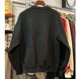 画像3: 90's~【USA製】【RUSSELL】ラッセル 【ビンテージ】ブラック【黒】【無地】【クルーネック】前V スウェット【サイズL】<br> (3)