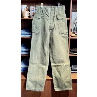 40's【ビンテージ】【米軍実物】U.S.ARMY【M43】【HBTパンツ】フィールドパンツ【30X33】 