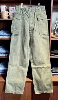 40's【ビンテージ】【米軍実物】U.S.ARMY【M43】【HBTパンツ】フィールドパンツ【30X33】 