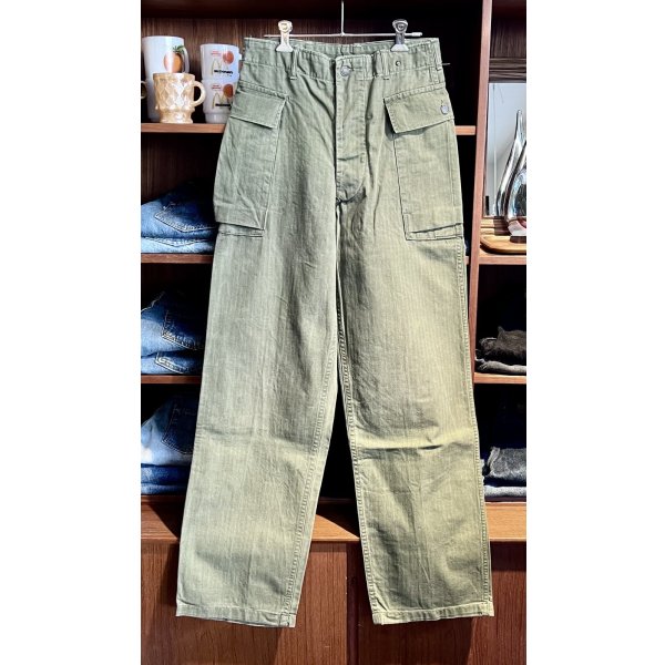 画像1: 40's【ビンテージ】【米軍実物】U.S.ARMY【M43】【HBTパンツ】フィールドパンツ【30X33】 