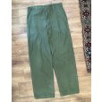画像2: 【60's】【米軍実物】【ビンテージ】【U.S.ARMY】OG107【UFOボタン】Wステッチ【ボタンフライ】【ベイカーパンツ】【ユーティリティパンツ】【36ｘ33】<br> (2)