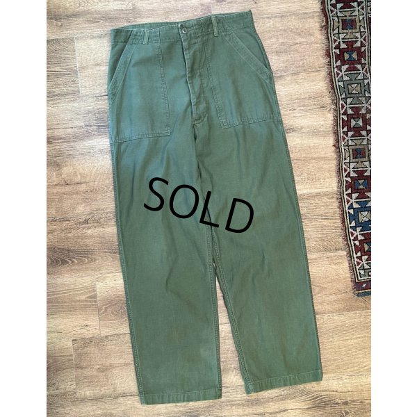 画像2: 【60's】【米軍実物】【ビンテージ】【U.S.ARMY】OG107【UFOボタン】Wステッチ【ボタンフライ】【ベイカーパンツ】【ユーティリティパンツ】【36ｘ33】 