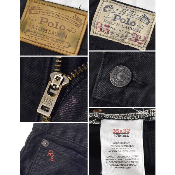 画像3: 【ラルフローレン】【POLO RALPH LAUREN】【黒】【デニムパンツ】【35×32】 