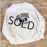 90’ｓ【USA製】ビンテージ【Champion】【チャンピオン】【リバースウィーブ】COLORADO〜【カレッジスウェット】【グレー】【サイズL】 