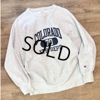 90’ｓ【USA製】ビンテージ【Champion】【チャンピオン】【リバースウィーブ】COLORADO〜【カレッジスウェット】【グレー】【サイズL】 