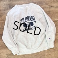 90’ｓ【USA製】ビンテージ【Champion】【チャンピオン】【リバースウィーブ】COLORADO〜【カレッジスウェット】【グレー】【サイズL】 