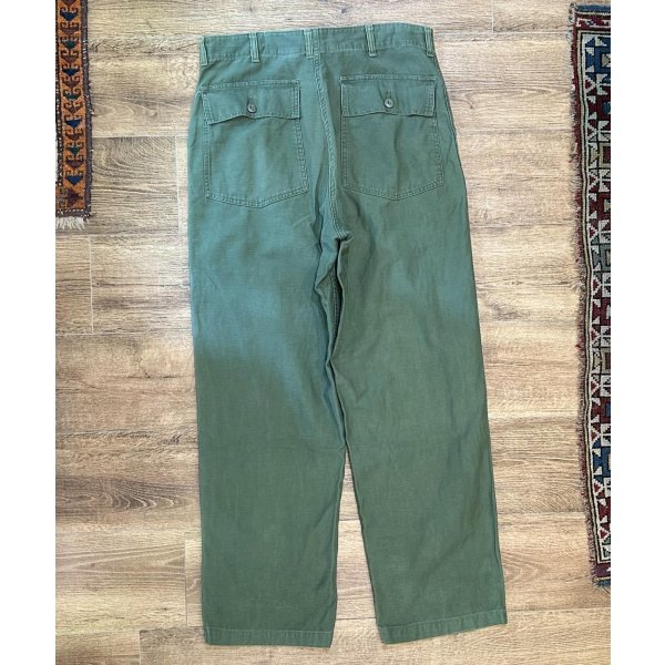 画像5: 【60's】【米軍実物】【ビンテージ】【U.S.ARMY】OG107【UFOボタン】Wステッチ【ボタンフライ】【ベイカーパンツ】【ユーティリティパンツ】【36ｘ33】 