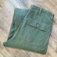 画像1: 【60's】【米軍実物】【ビンテージ】【U.S.ARMY】OG107【UFOボタン】Wステッチ【ボタンフライ】【ベイカーパンツ】【ユーティリティパンツ】【36ｘ33】<br> (1)