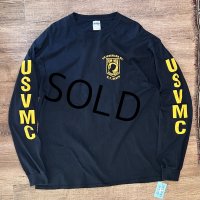 【GILDAN】【USVMC】【ギルダン】黒ｘ黄色【ロンT】【サイズＸＬ】 