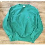 90's【USA製】ビンテージ【champion】【チャンピオン】【リバースウィーブ】【エメラルドグリーン】【無地】【スウェット】【サイズＬ】 