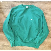 90's【USA製】ビンテージ【champion】【チャンピオン】【リバースウィーブ】【エメラルドグリーン】【無地】【スウェット】【サイズＬ】 