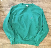 90's【USA製】ビンテージ【champion】【チャンピオン】【リバースウィーブ】【エメラルドグリーン】【無地】【スウェット】【サイズＬ】 