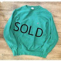 90's【USA製】ビンテージ【champion】【チャンピオン】【リバースウィーブ】【エメラルドグリーン】【無地】【スウェット】【サイズＬ】 