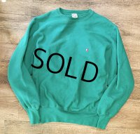 90's【USA製】ビンテージ【champion】【チャンピオン】【リバースウィーブ】【エメラルドグリーン】【無地】【スウェット】【サイズＬ】 