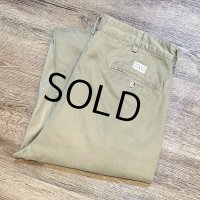 【ラルフローレン】POLO RALPH LAUREN【ビンテージ】【ベージュ】【2タック】【コットンパンツ】【34×32】 