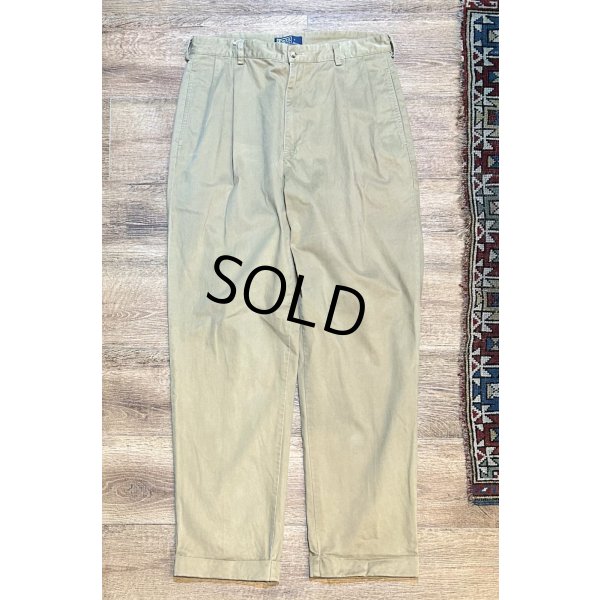 画像2: 【ラルフローレン】POLO RALPH LAUREN【ビンテージ】【ベージュ】【2タック】【コットンパンツ】【34×32】